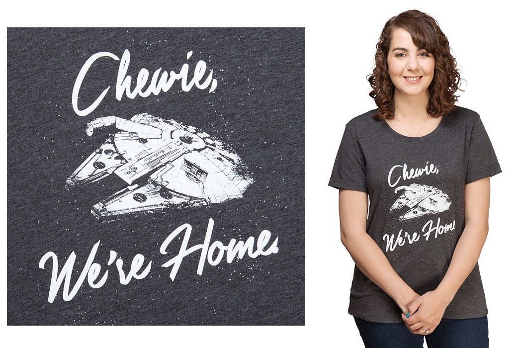 Thinkgeek - women's 'Chewie, We're Home' tee