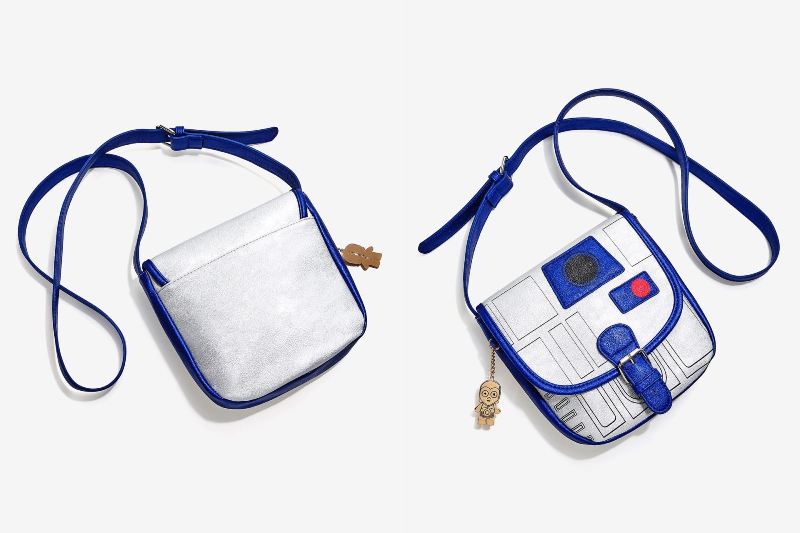 Box Lunch - Loungefly R2-d2 metallic mini saddle bag