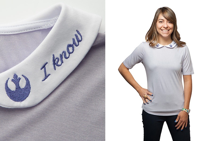 Thinkgeek - Her Universe 'I Love You' - 'I Know' collared shirt