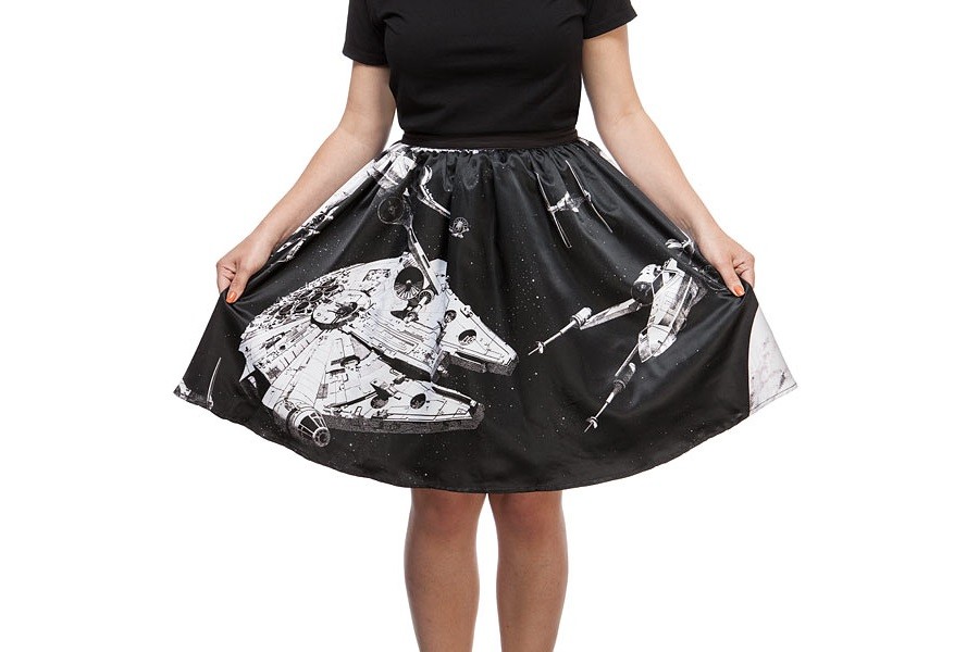 Her Universe space collage skirt at Thinkgeek