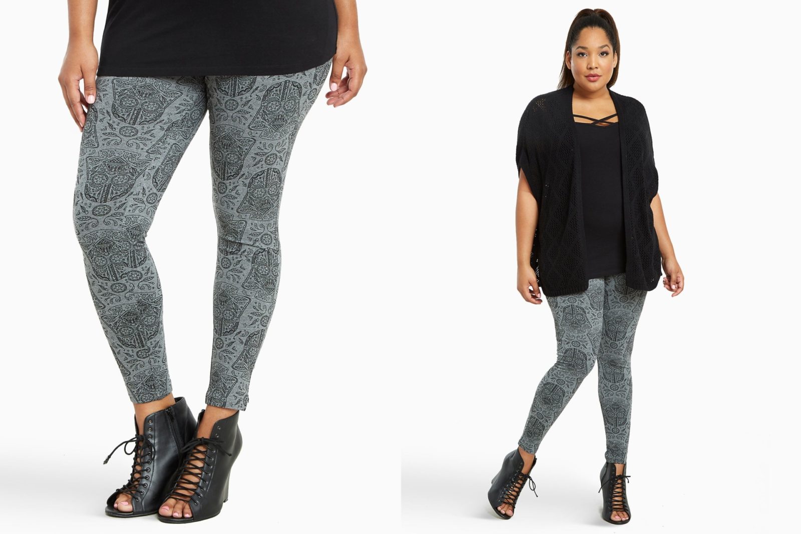 Sugar Skull Darth Vader leggings at Torrid