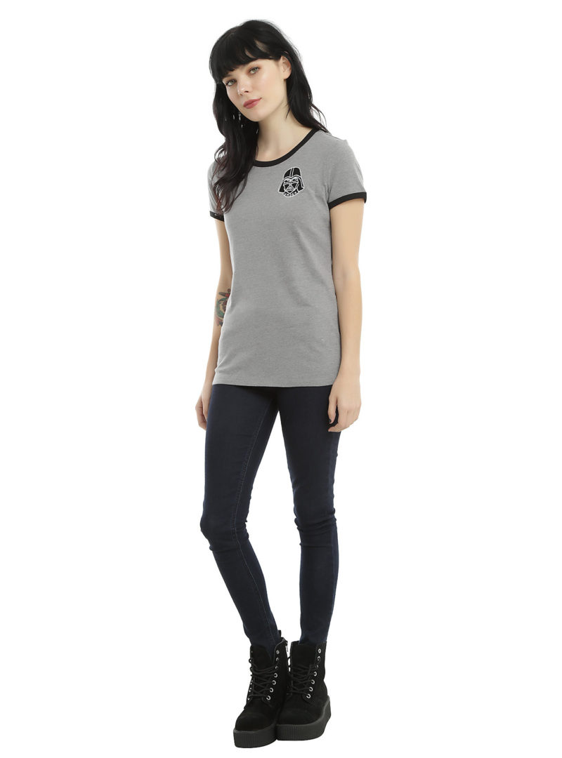 Hot Topic - women's Darth Vader patch ringer tee