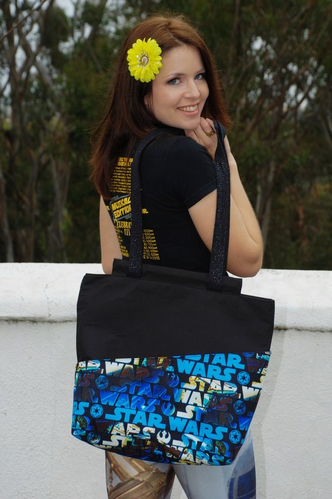 The Bag Depot - Star Wars bag modeled by Caitlin