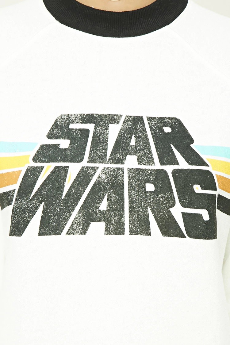Women's Star Wars logo ringer sweatshirt at Forever 21