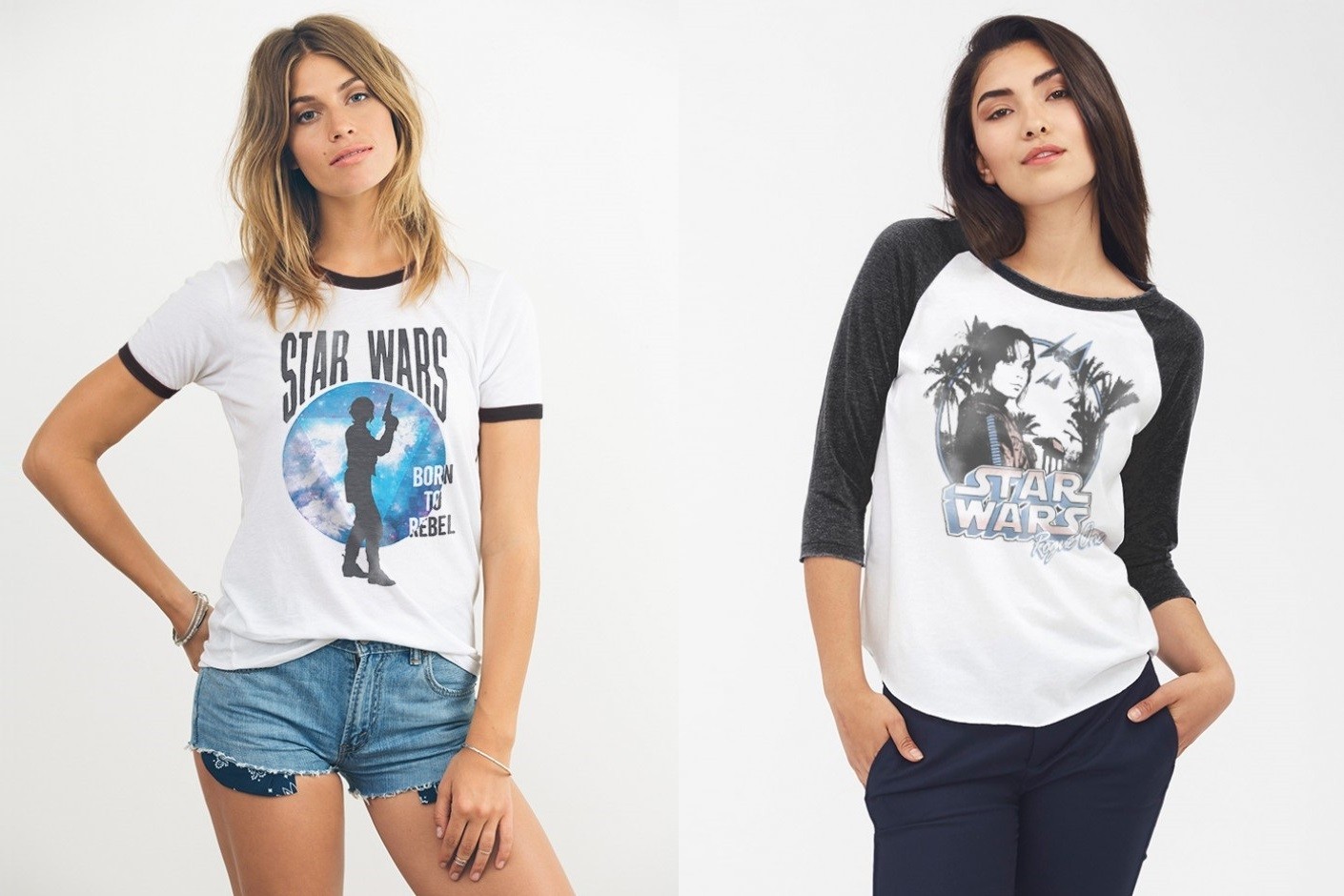 Women's Rogue One tees by Junk Food Clothing