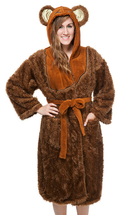 Women's Star Wars ewok fleece bathrobe available at ThinkGeek
