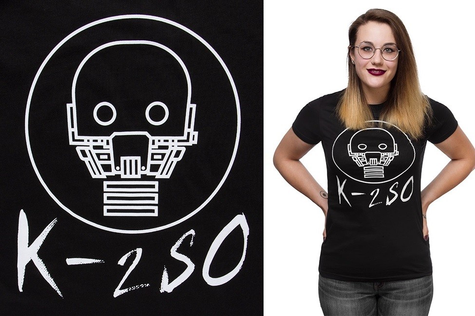 Women's Rogue One K-2SO t-shirt available at ThinkGeek