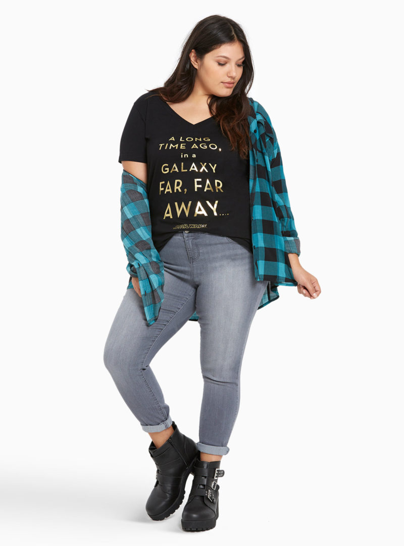 Women's plus sizes Star Wars 'A Long Time Ago' v-neck tee available at Torrid