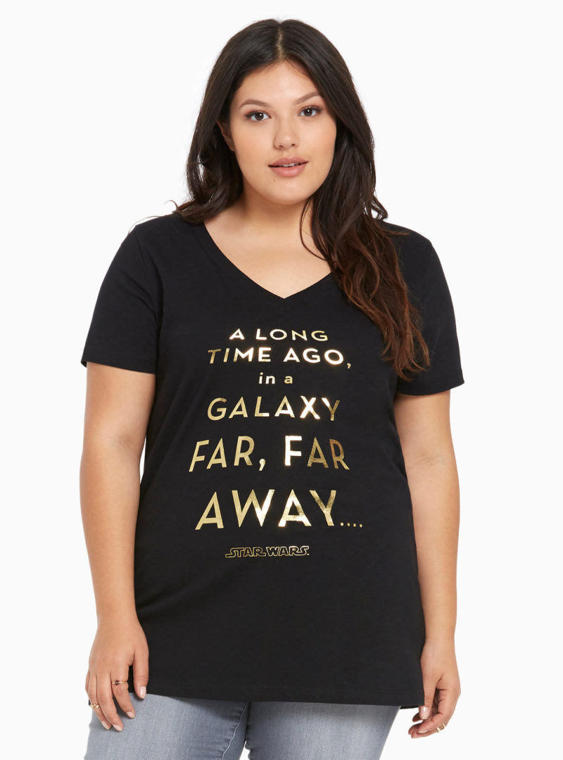 Women's plus sizes Star Wars 'A Long Time Ago' v-neck tee available at Torrid