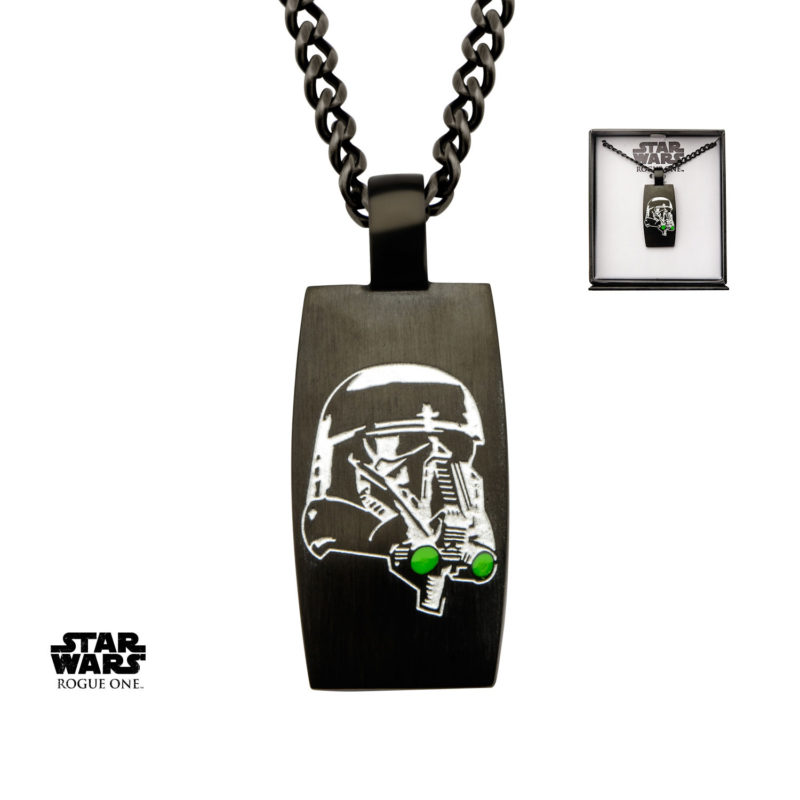 Body Vibe x Star Wars Rogue One Deathtrooper black necklace available at Entertainment Earth