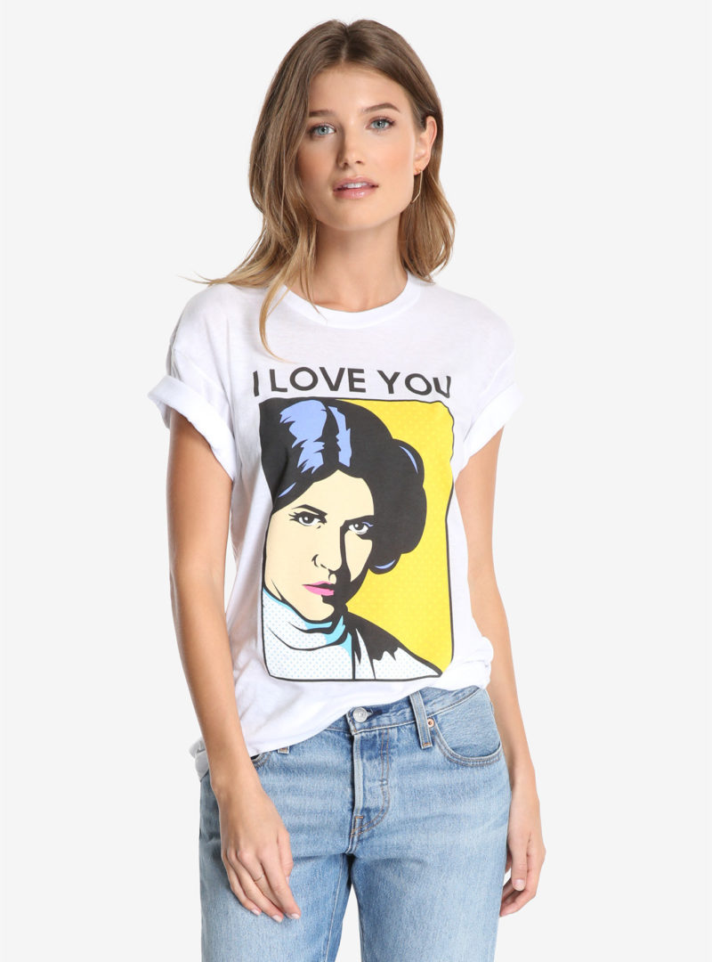 Women's Princess Leia 'I Love You' t-shirt available at Box Lunch