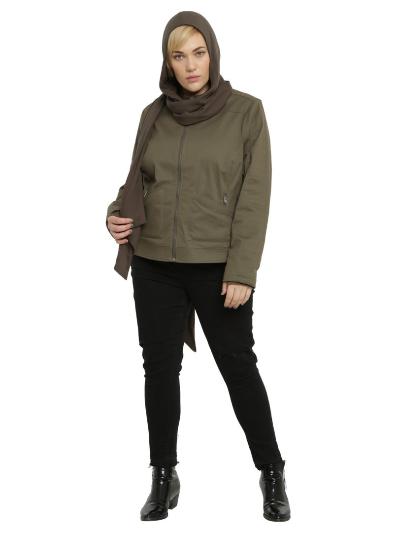 Women's plus size Rogue One Jyn Rebel Alliance jacket available at Hot Topic