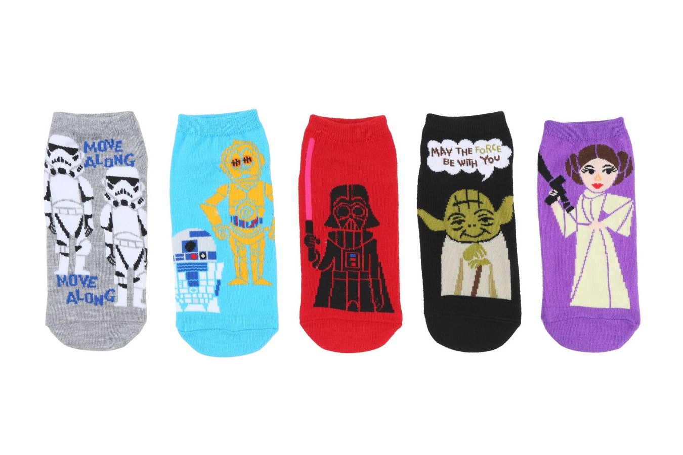 Star Wars bubble art no-show ankle socks available at Hot Topic