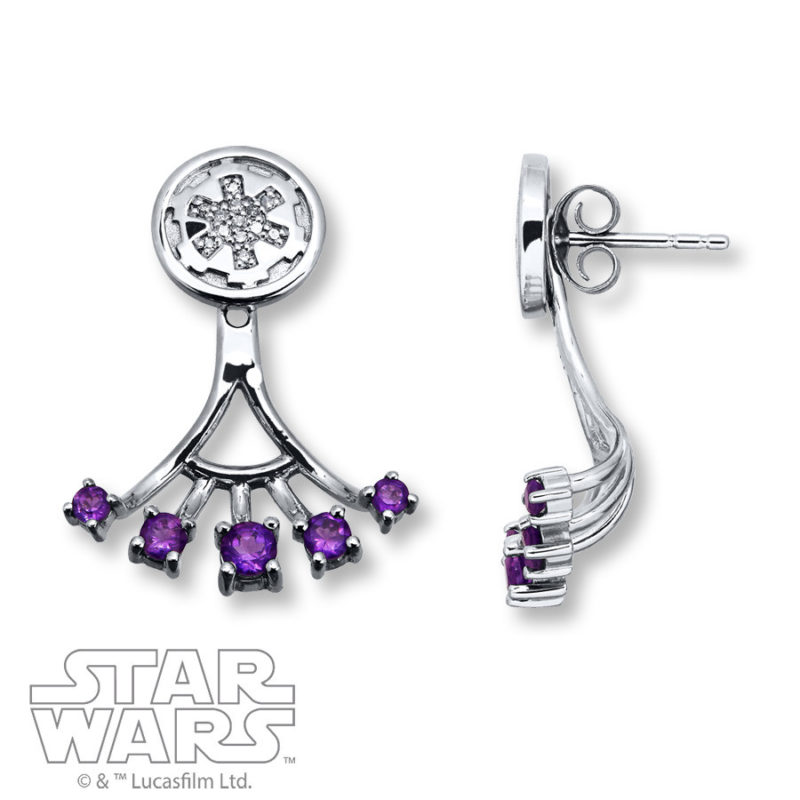 Kay Jewelers x Star Wars Galactic Empire Amethyst stud earrings