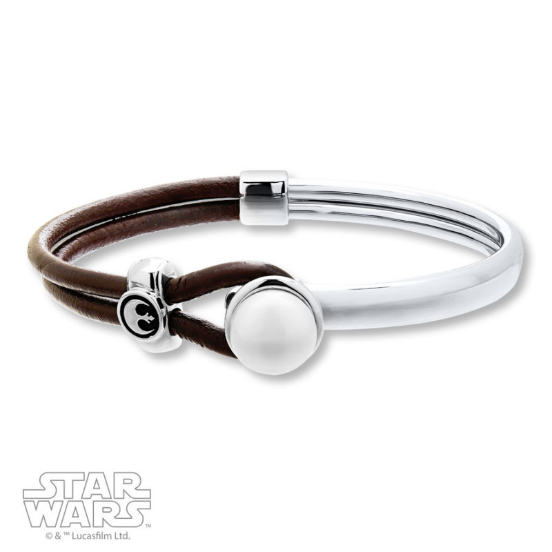 Kay Jewelers x Star Wars Rebel Alliance Pearl & Leather bracelet