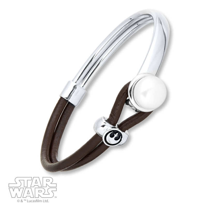 Kay Jewelers x Star Wars Rebel Alliance Pearl & Leather bracelet