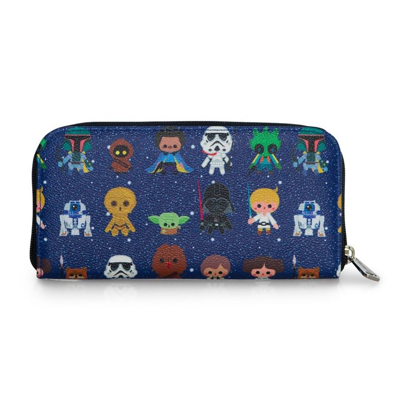 Loungefly x Star Wars character print zip-up wallet