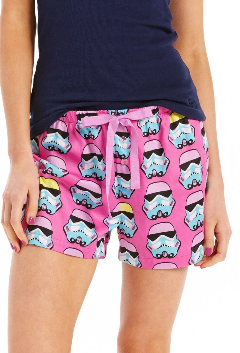 Women's Stomtrooper sleep shorts available at Peter Alexander