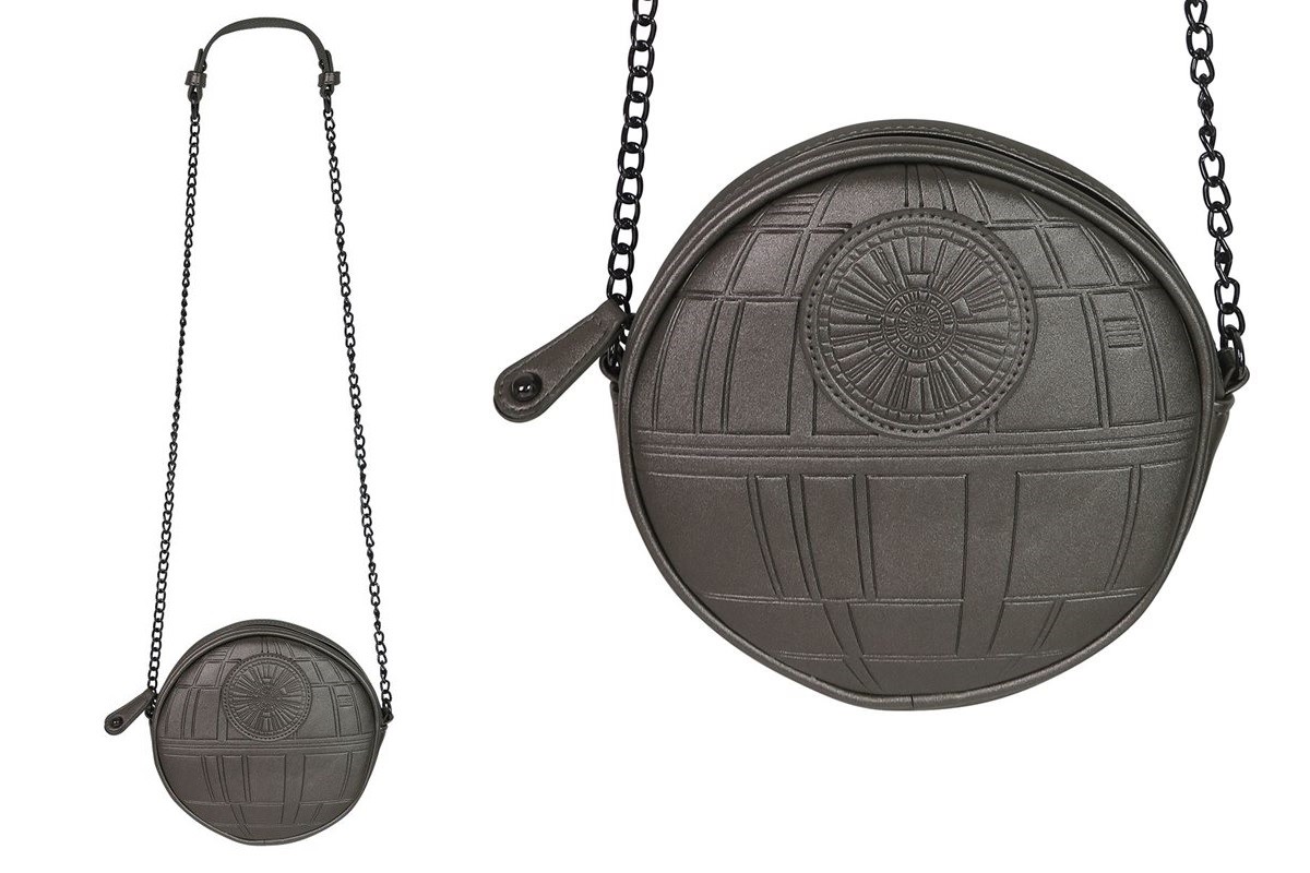 Bioworld x Rogue One Death Star crossbody bag available at SuperHeroStuff