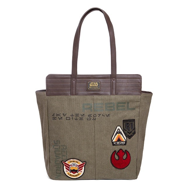 Loungefly x Rogue One Rebel vs Empire tote bag available at ThinkGeek