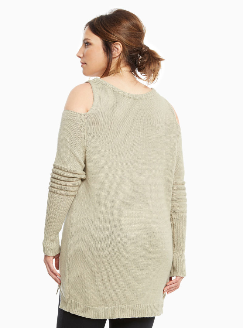 Women's plus size Rogue One Rebel cold shoulder sweater available at Torrid