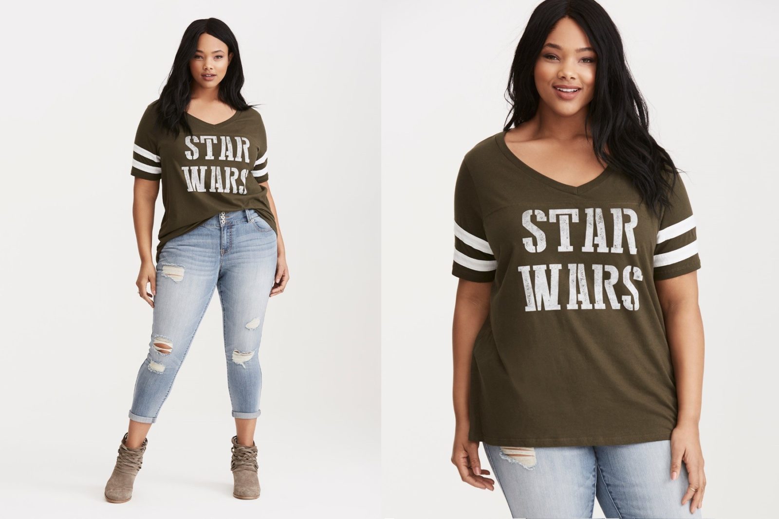 Women's Star Wars football plus size tee available at Torrid
