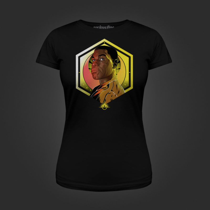 Women's Star Wars Finn prismatic t-shirt available at We Love Fine