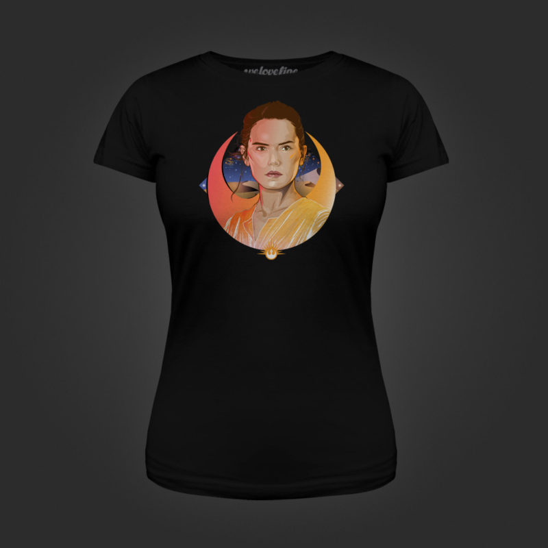 Women's Star Wars Rey prismatic t-shirt available at We Love Fine