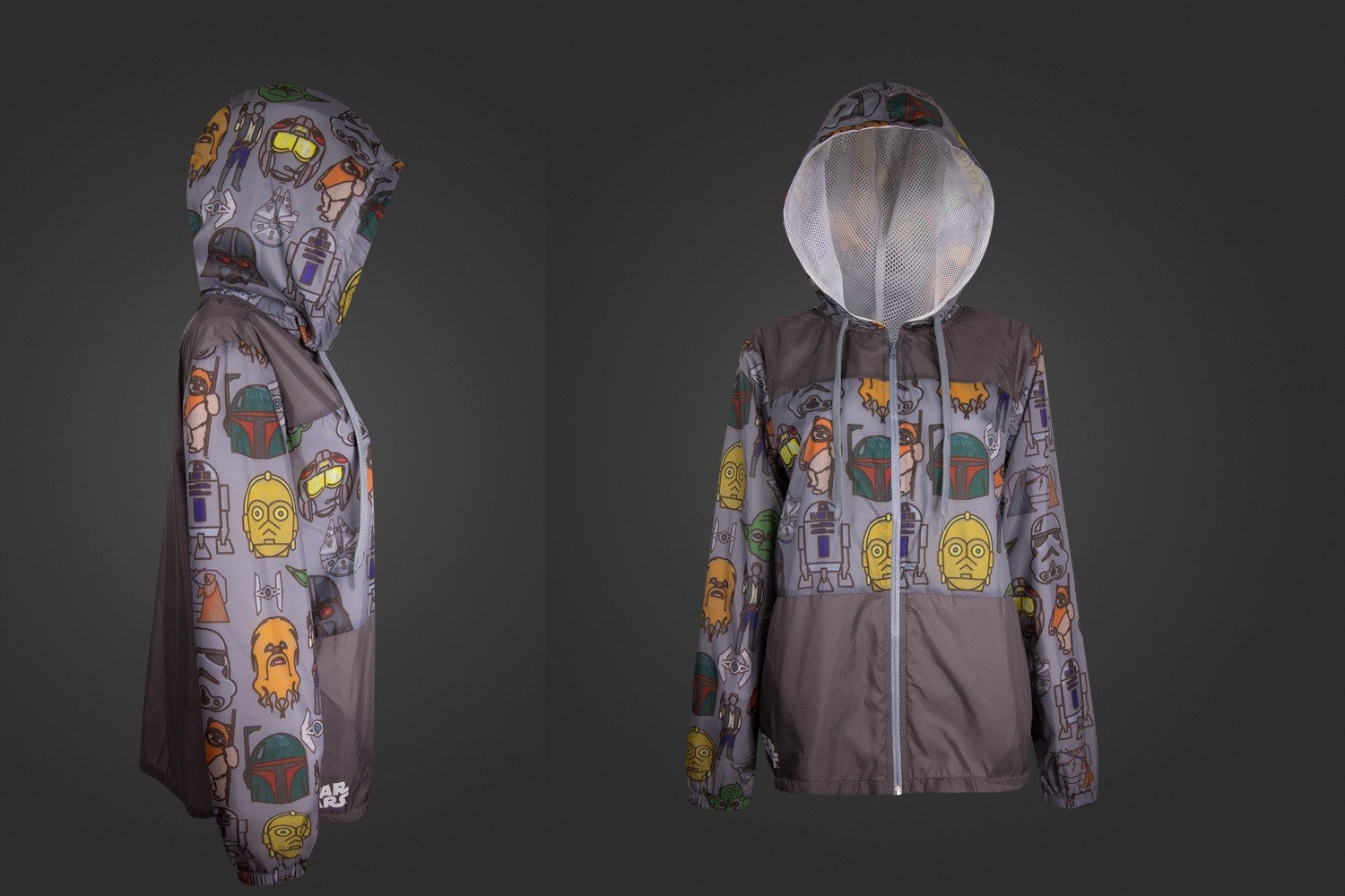 Women's Star Wars sketchy windbreaker available at We Love Fine