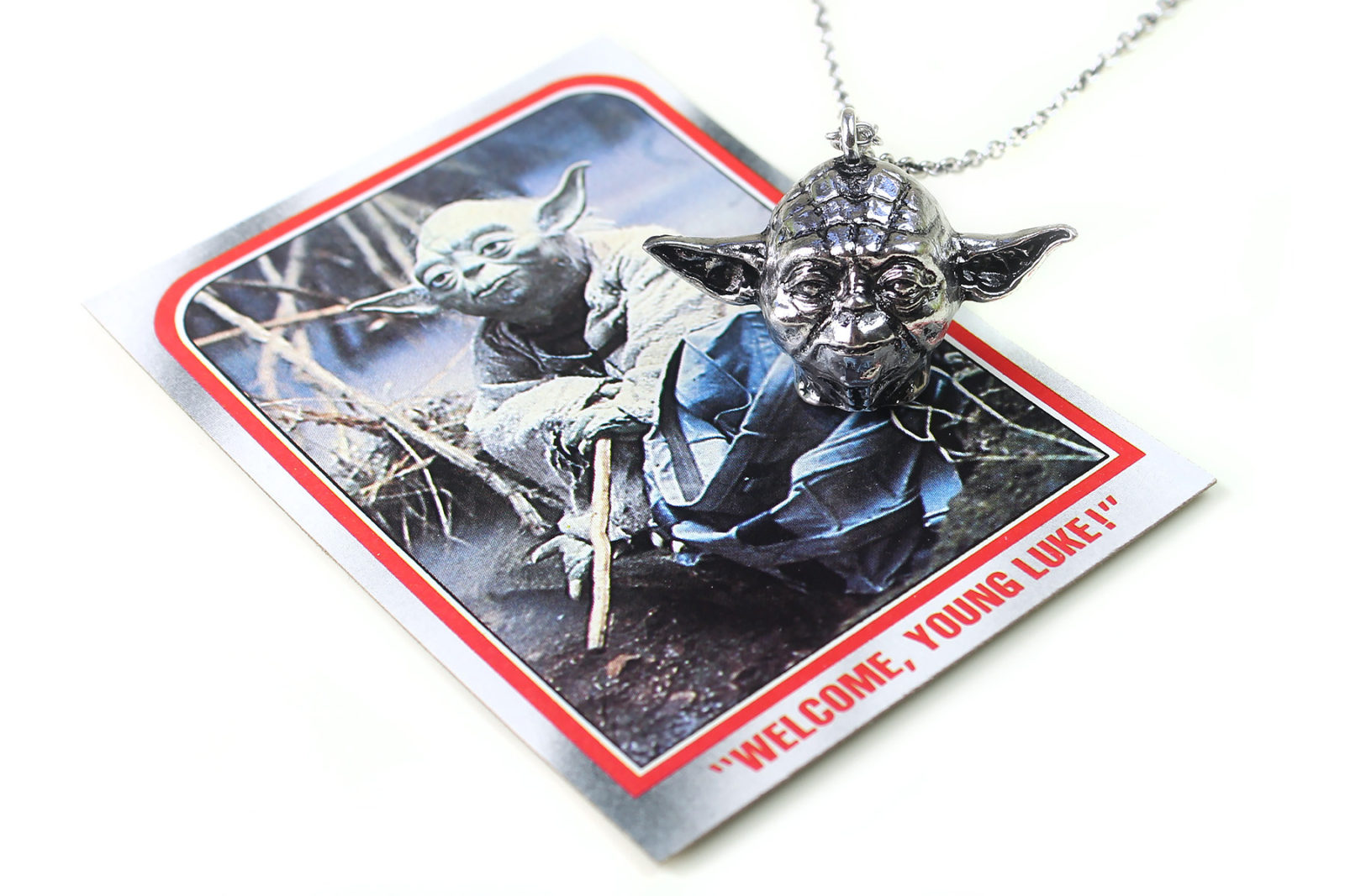 Love And Madness x Star Wars Yoda 3D 'doorknocker' long necklace