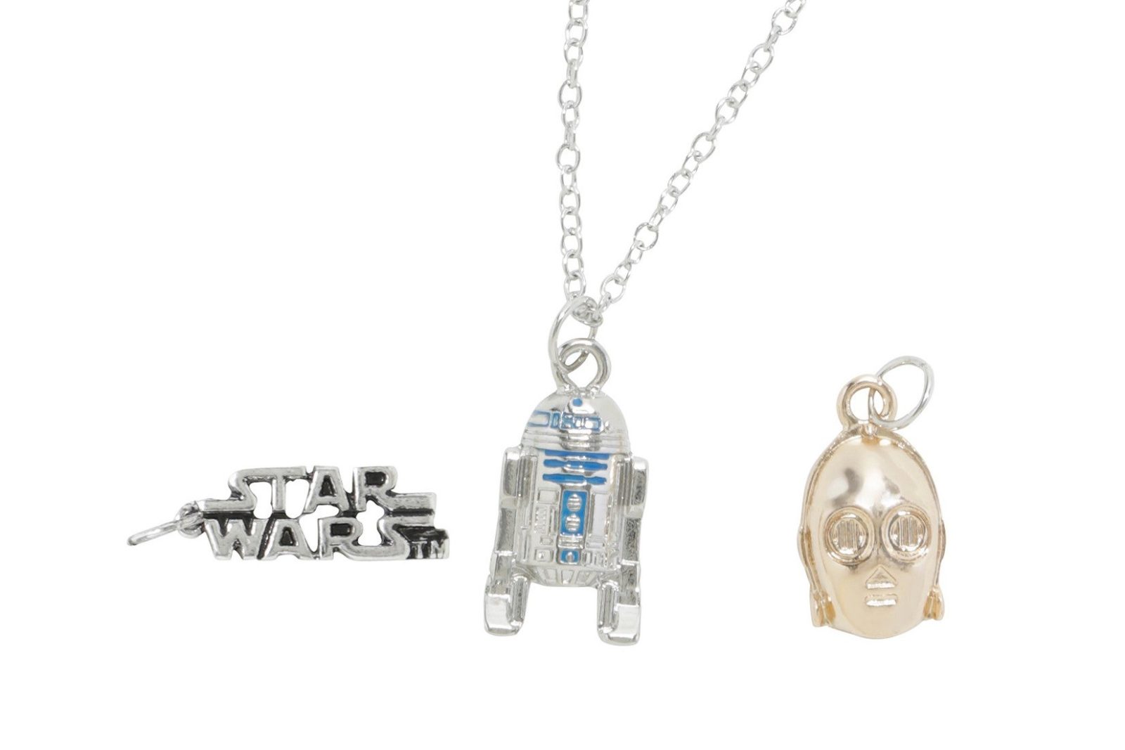 Star Wars droids charm necklace available at Hot Topic