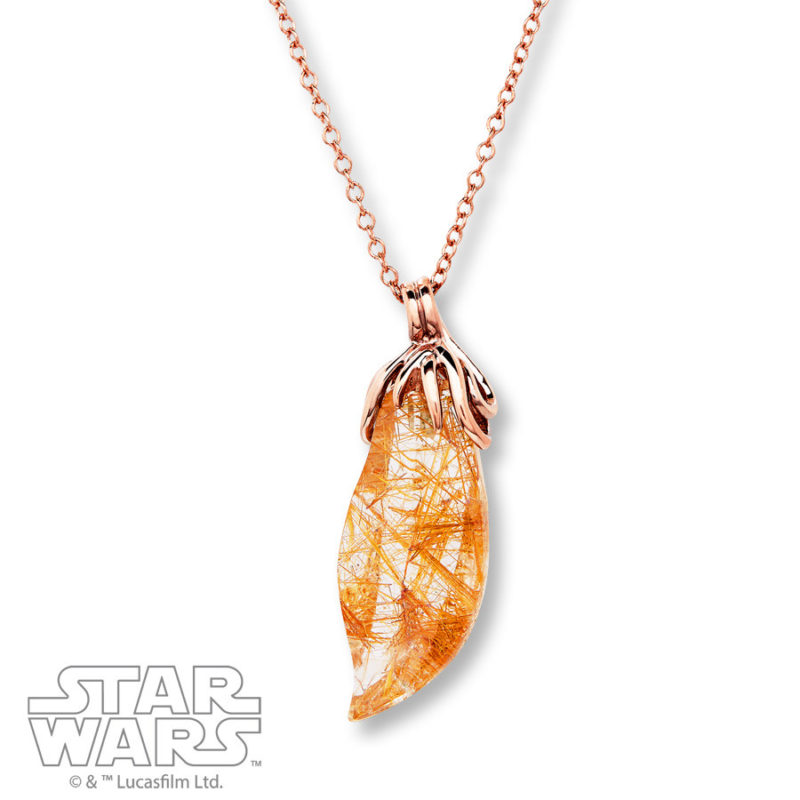 Kay Jewelers x Star Wars Rogue One Quartz crystal necklace (Sterling Silver/14K plated)