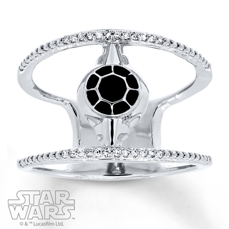 Kay Jewelers x Star Wars Sterling Silver TIE Fighter Diamond ring