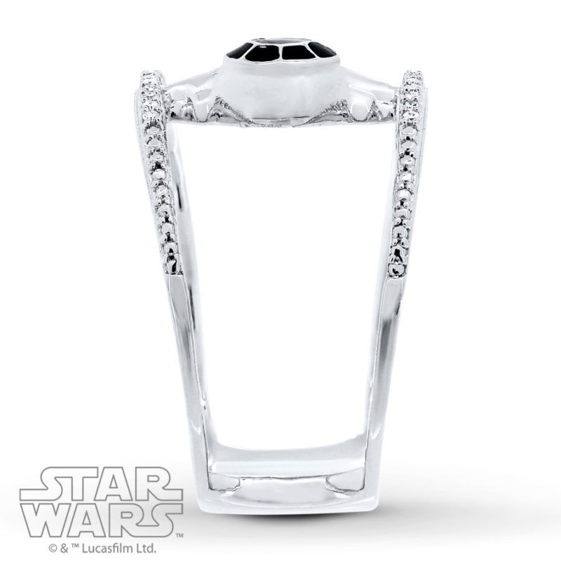 Kay Jewelers x Star Wars Sterling Silver TIE Fighter Diamond ring