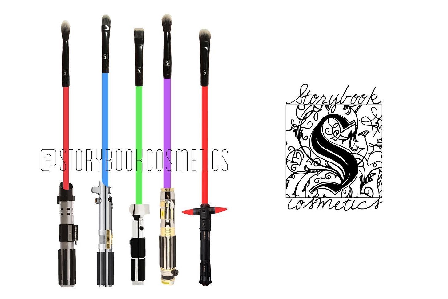 Lightsaber make-up brush concept by Storybook Cosmetics