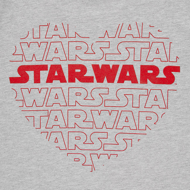 Women's Star Wars heart t-shirt available at ThinkGeek