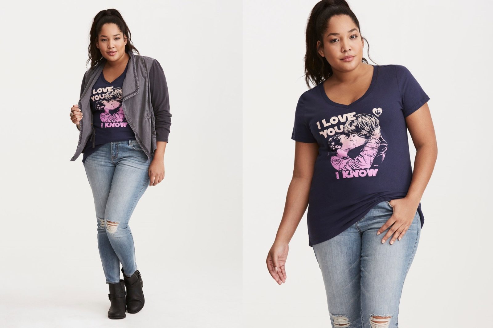 New Leia and Han plus size tee at Torrid