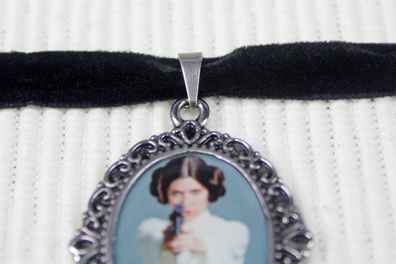 Star Wars Princess Leia cameo velvet choker necklace by Body Vibe