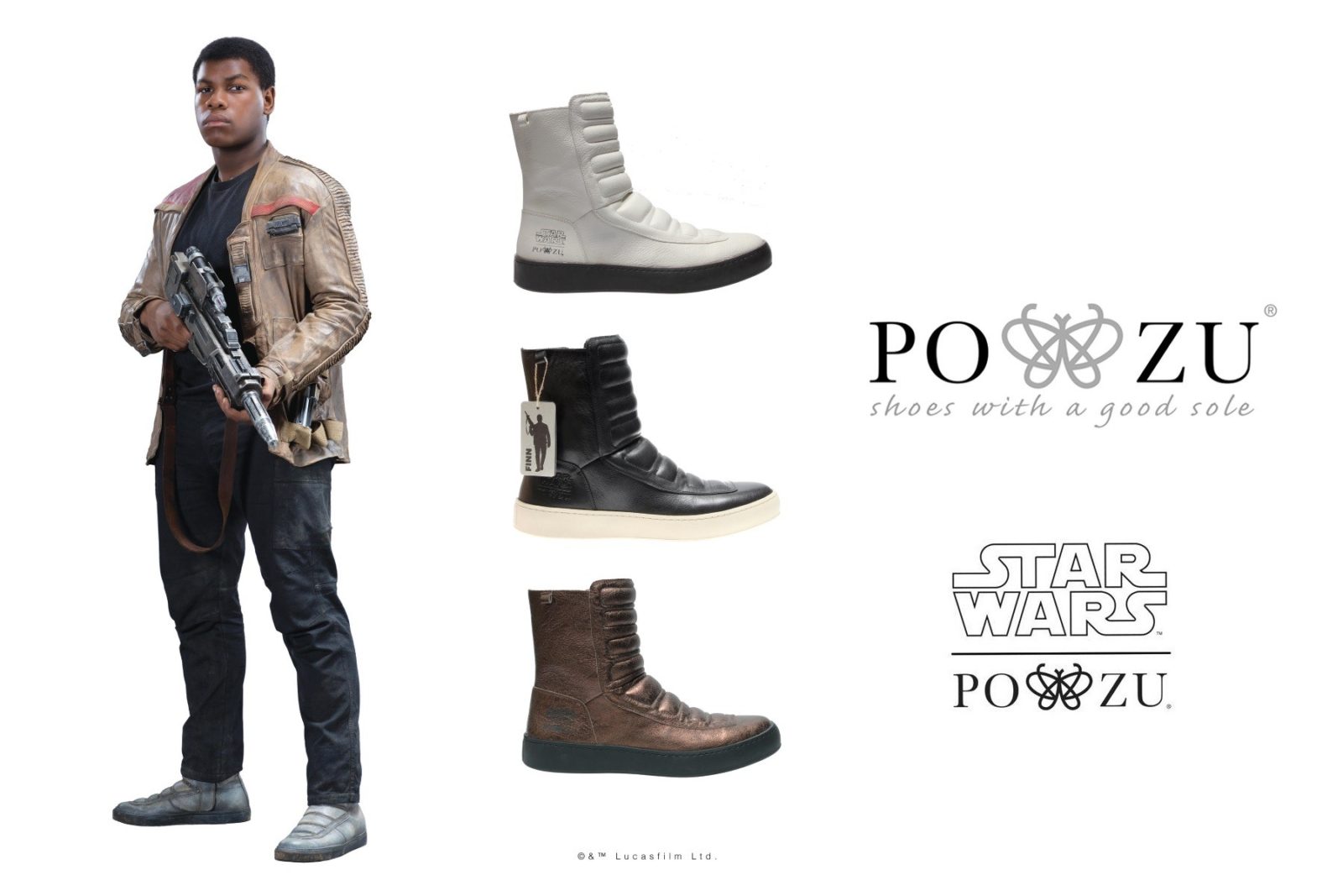 New Po-Zu x Star Wars Finn boot preview!