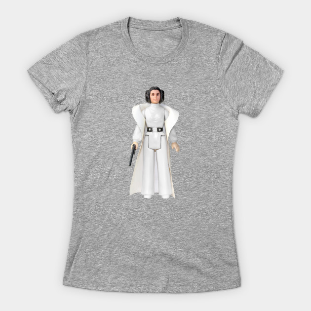 Women's Star Wars Princess Leia vintage action figure t-shirt on Teepublic