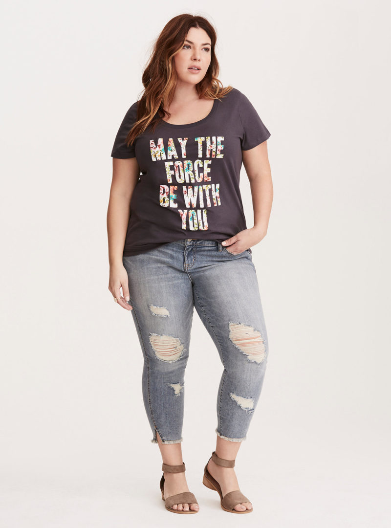 Women's Star Wars Floral May The Force Be With You plus size t-shirt at Torrid