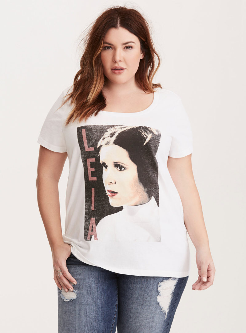 Women's Star Wars Princess Leia plus size t-shirt at Torrid