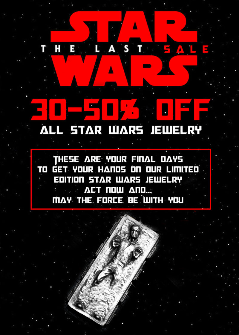 Final sale on Han Cholo x Star Wars jewelry
