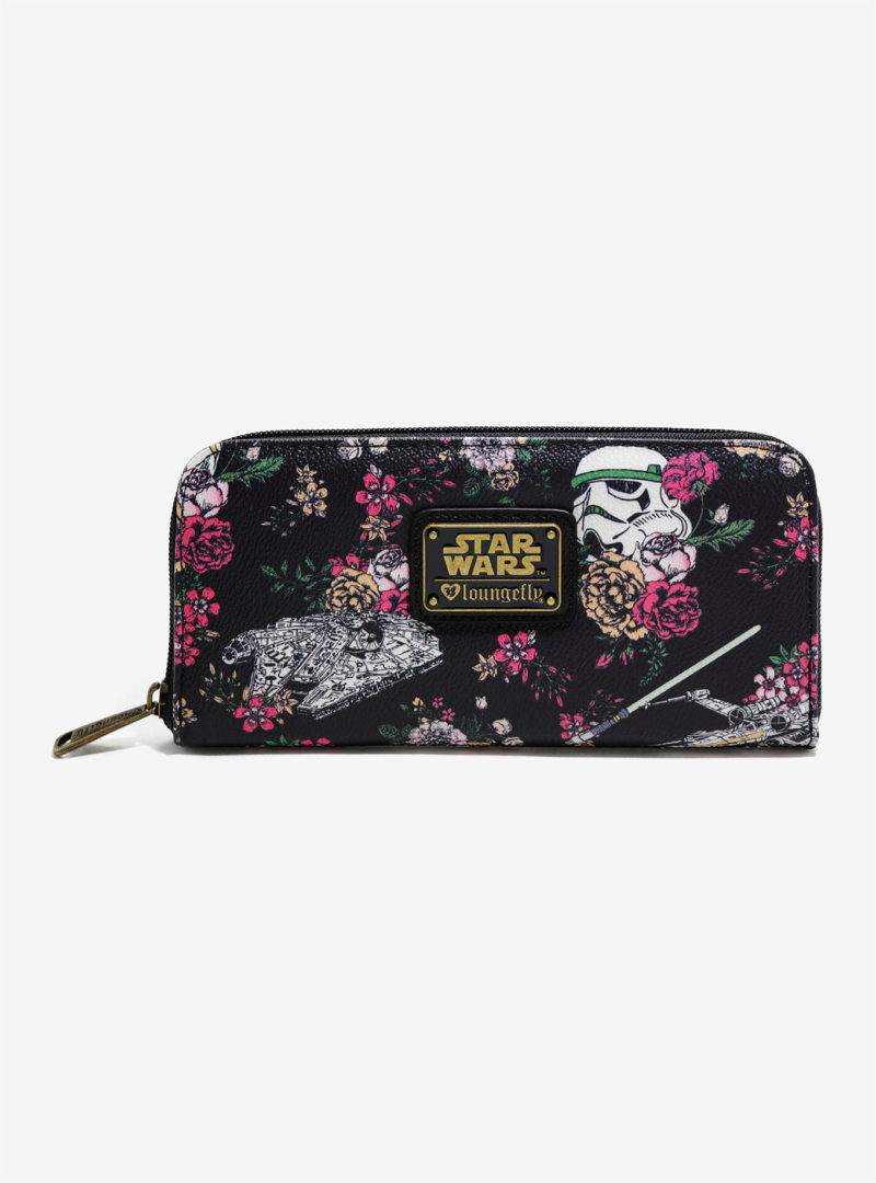 Loungefly x Star Wars Stormtrooper Floral Wars zip-up wallet at Her Universe