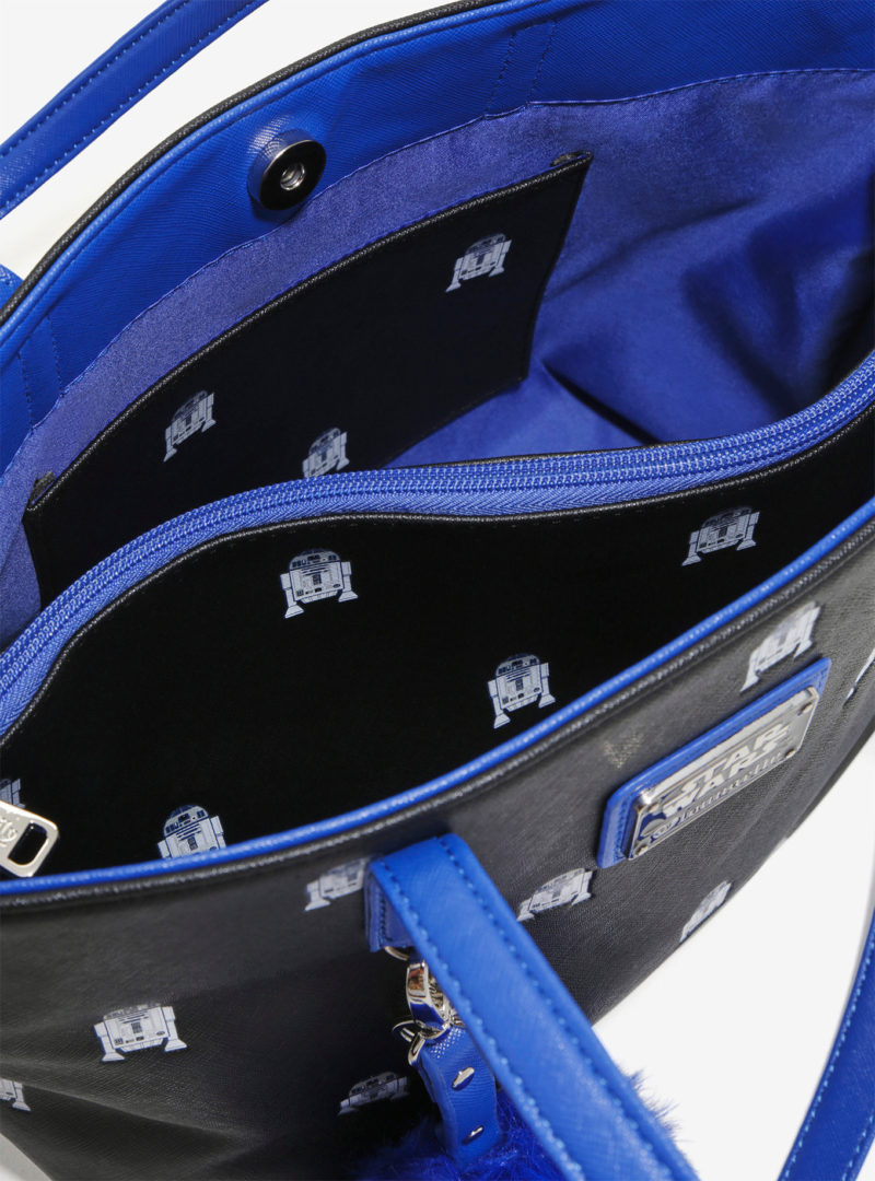 Loungefly x Star Wars R2-D2 pom pom charm tote bag at Her Universe