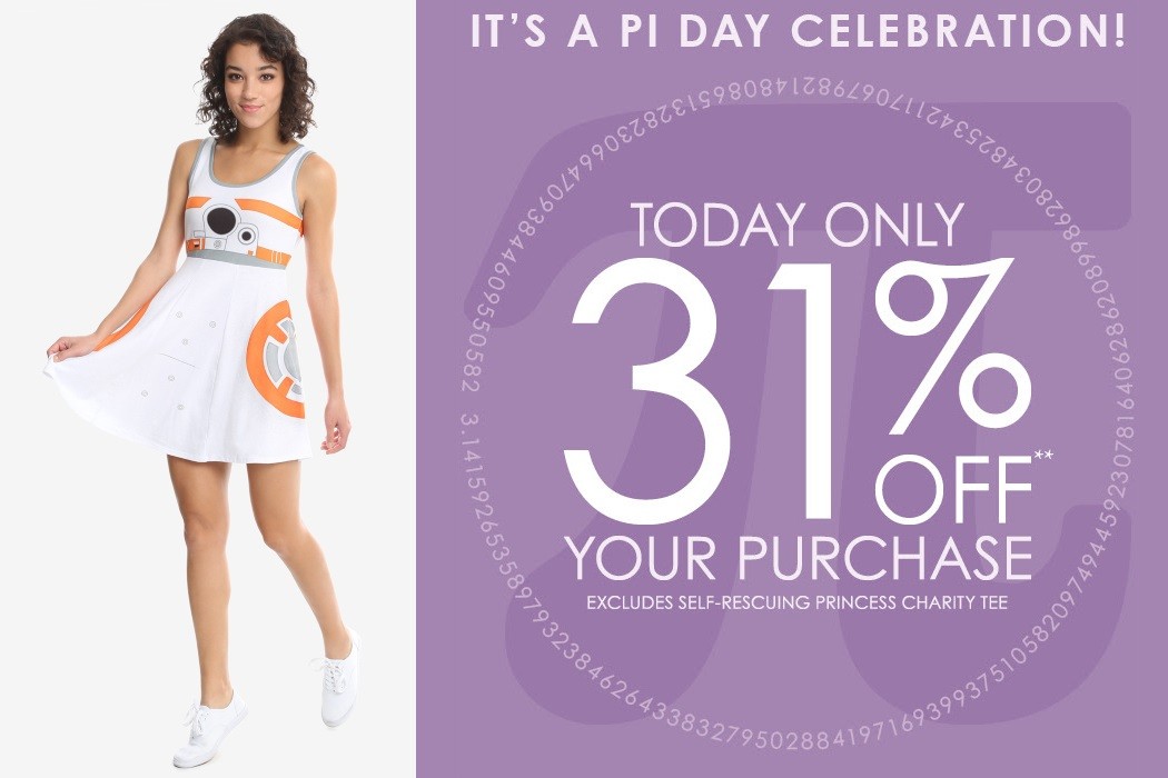 Her Universe Pi Day sale!