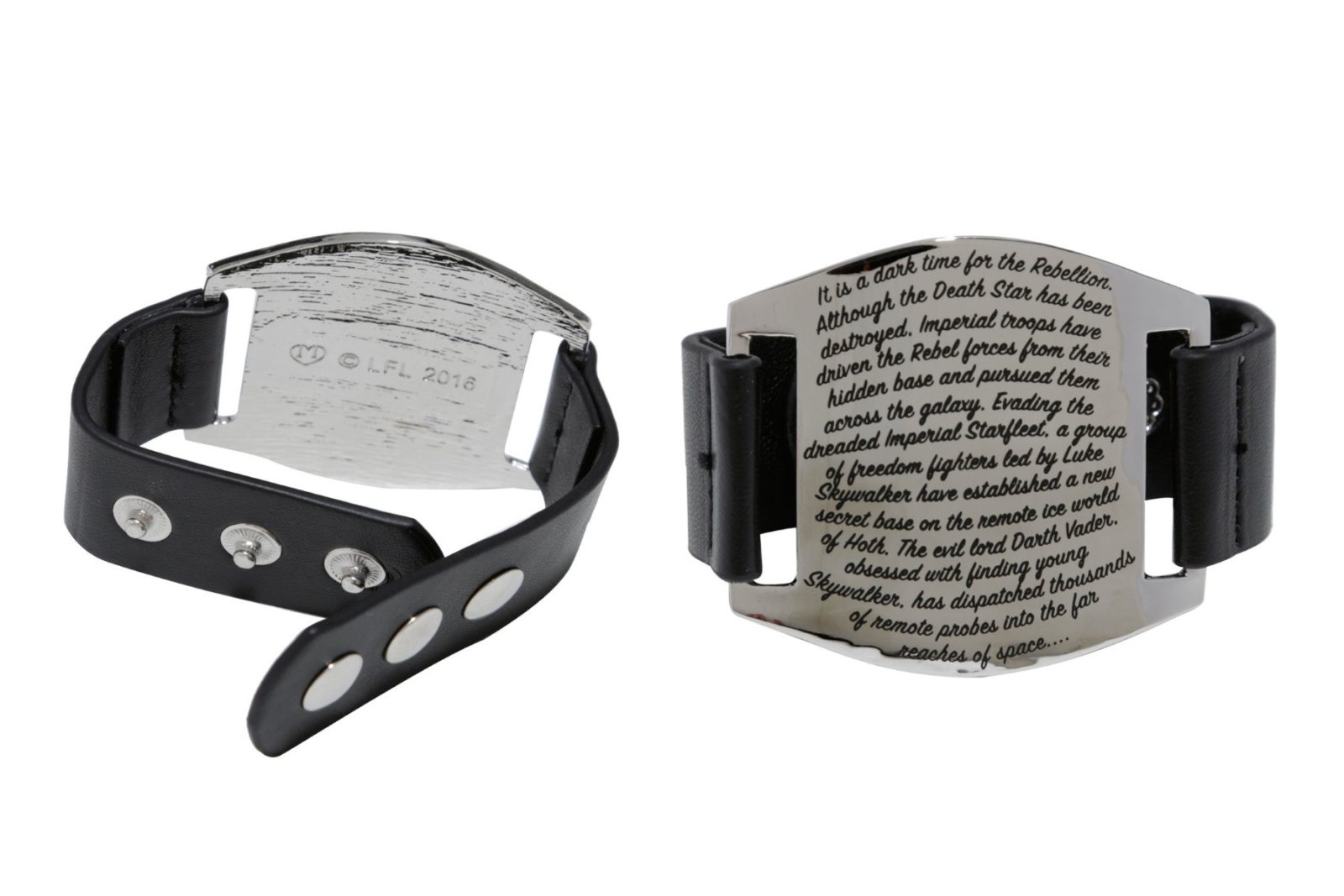 Love And Madness x Star Wars opening crawl cuff bracelet at Hot Topic