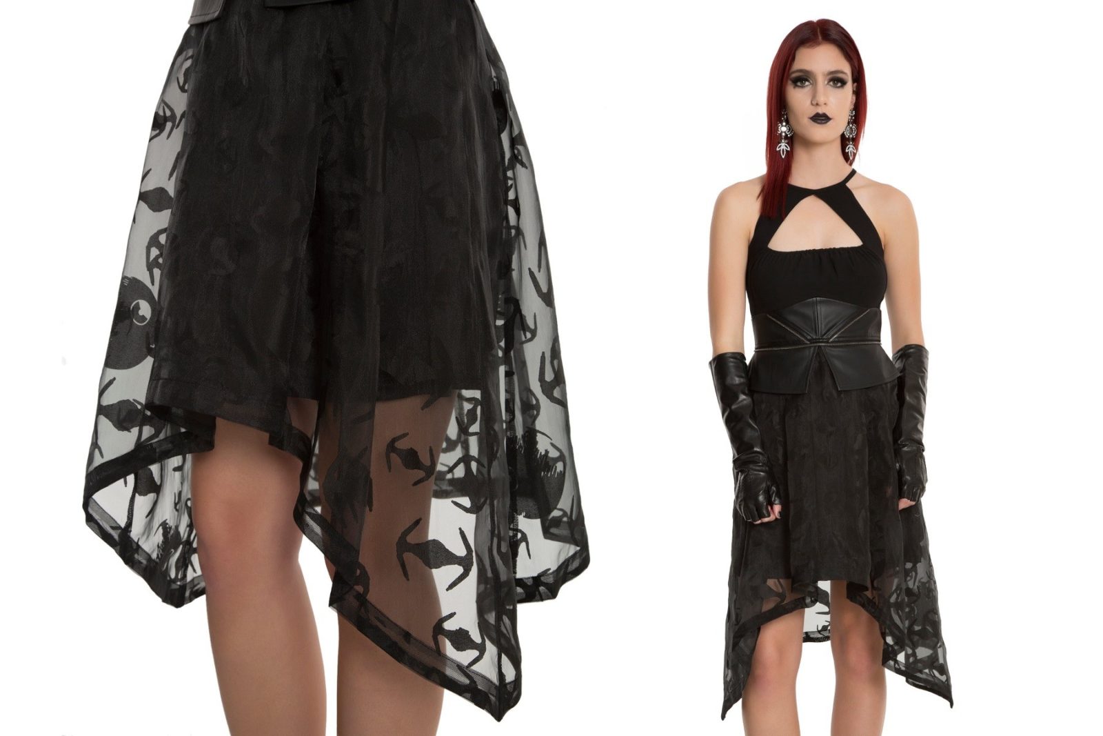 Women's Star Wars Darth Vader peplum sharkbite gown at Hot Topic