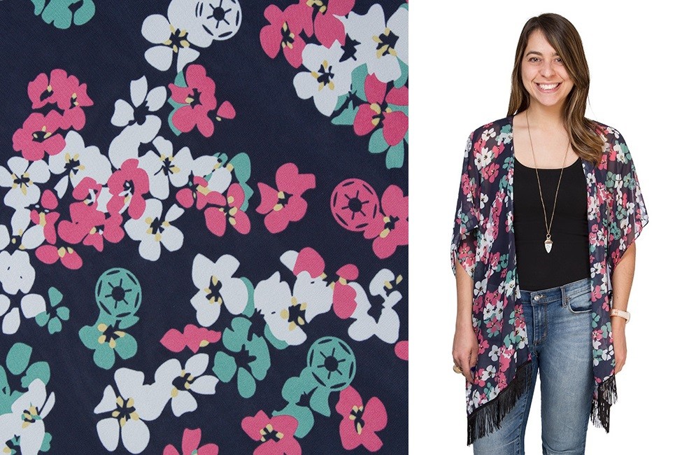 Floral Empire kimono wrap at ThinkGeek