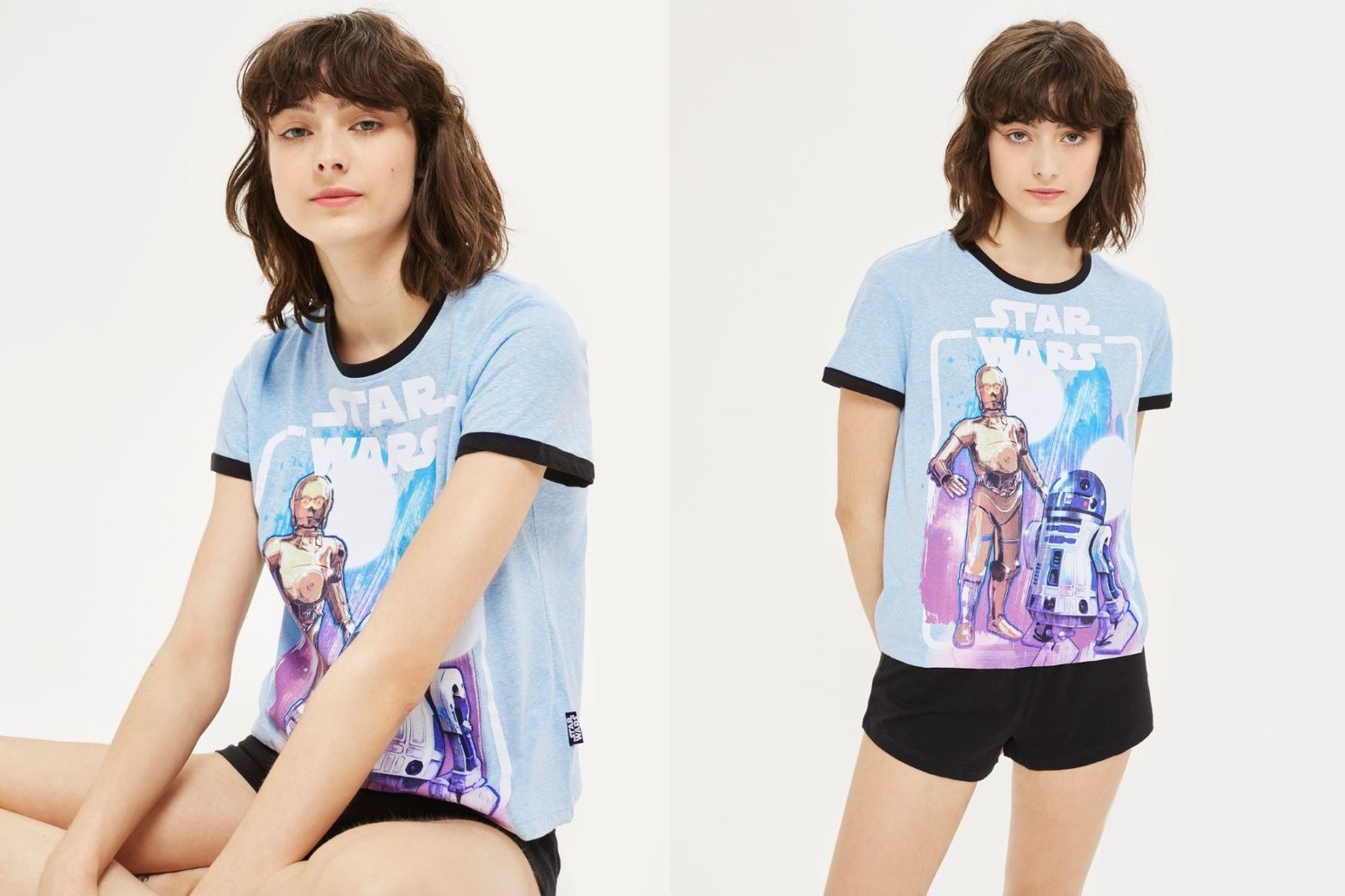 Women's Star Wars C-3PO R2-D2 pyjama set at Topshop